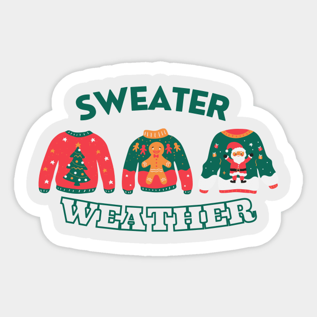 Sweater Weather: Ready for Christmas Movies Sticker by We Love Pop Culture